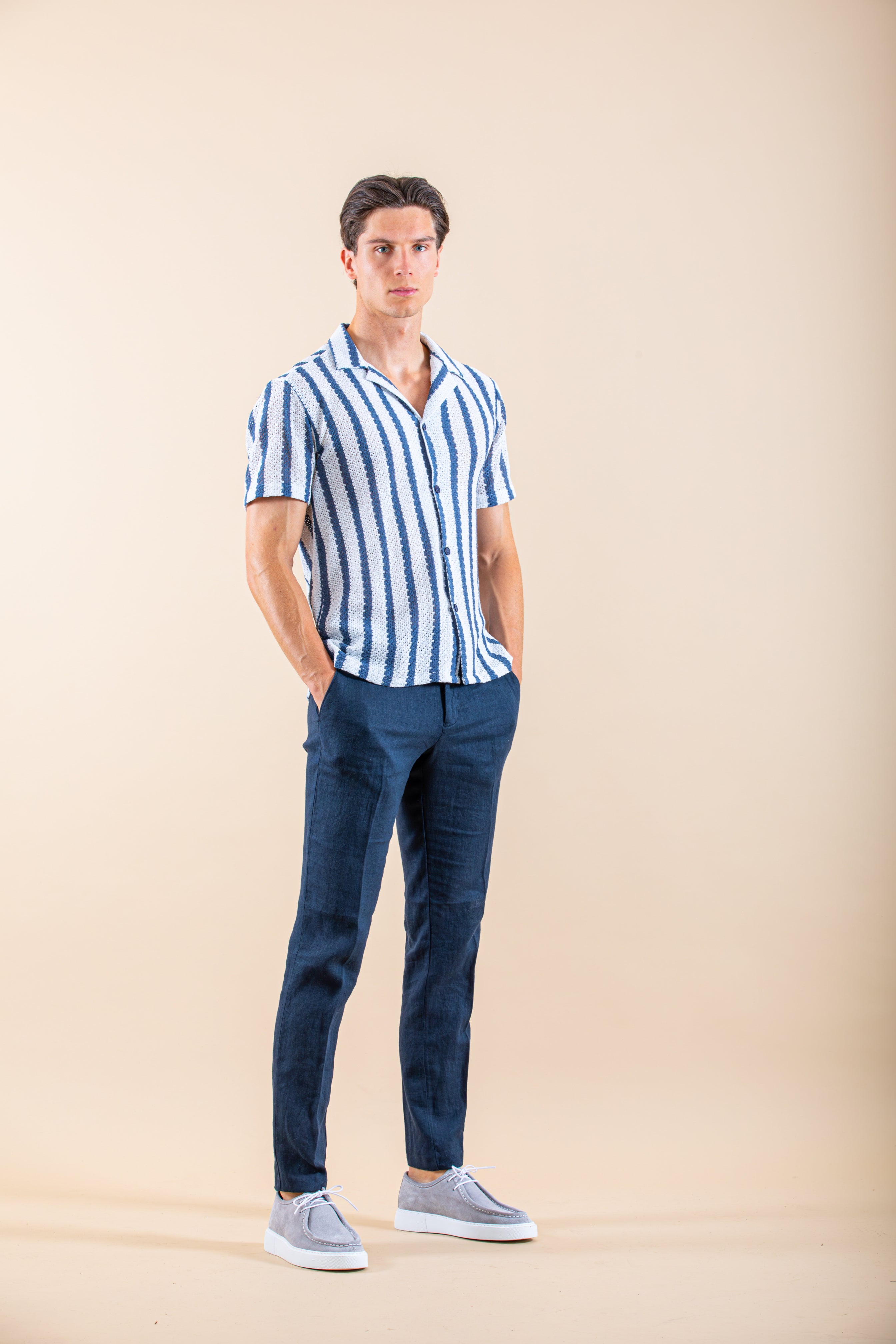 Linnen Beach Overhemd Shortsleeve