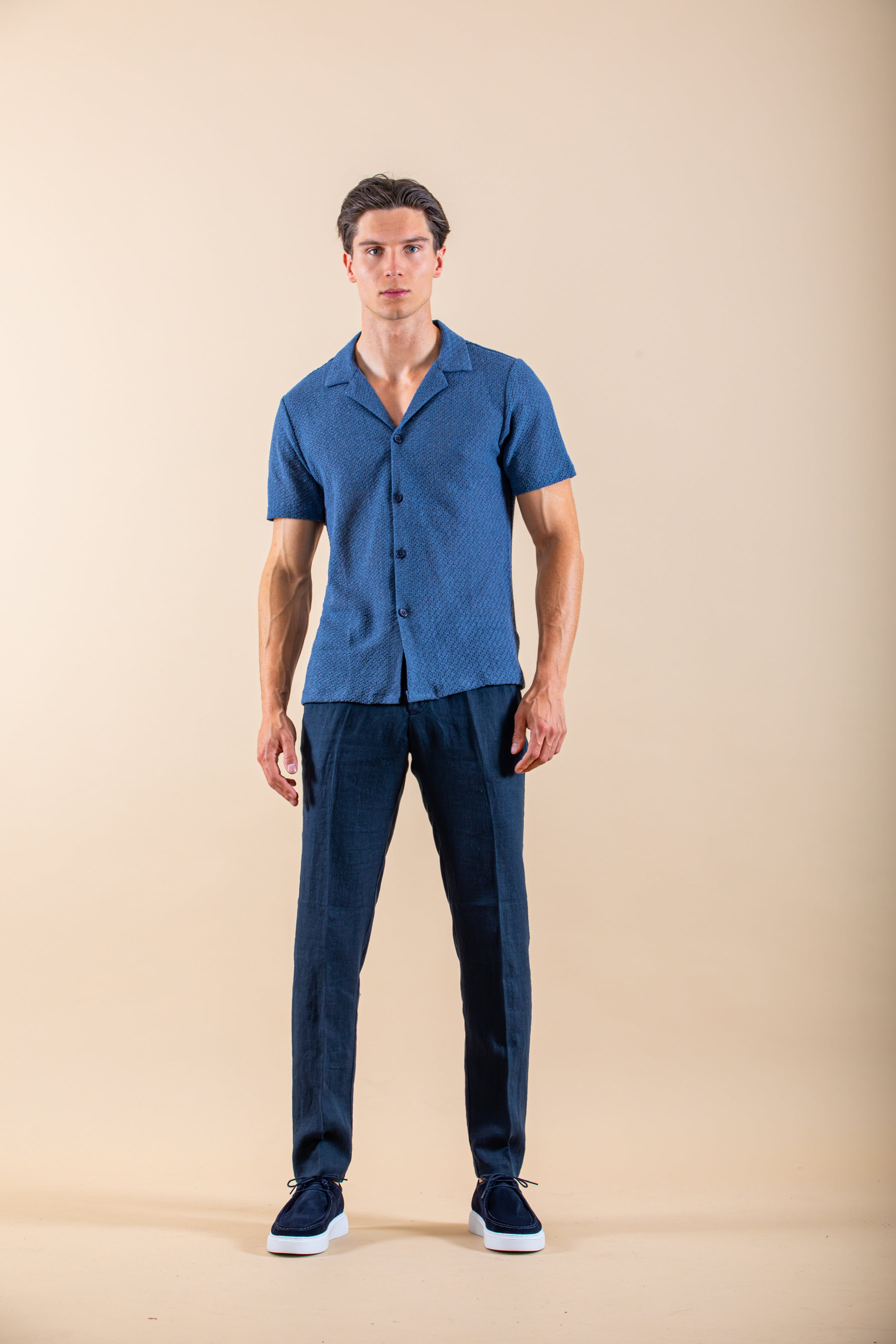 Linnen Beach Overhemd Shortsleeve