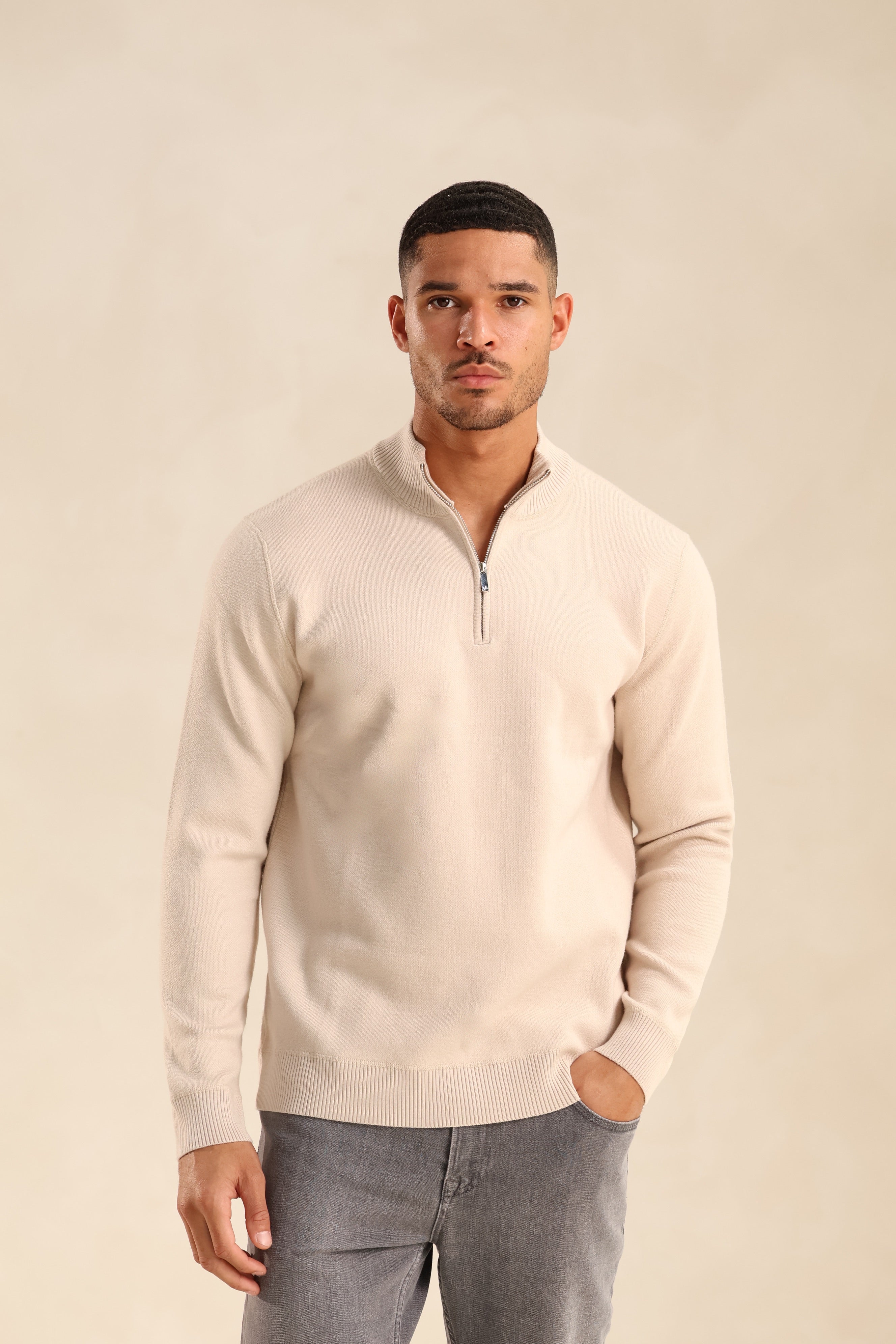 SOFT TOUCH KNIT HALF-ZIP