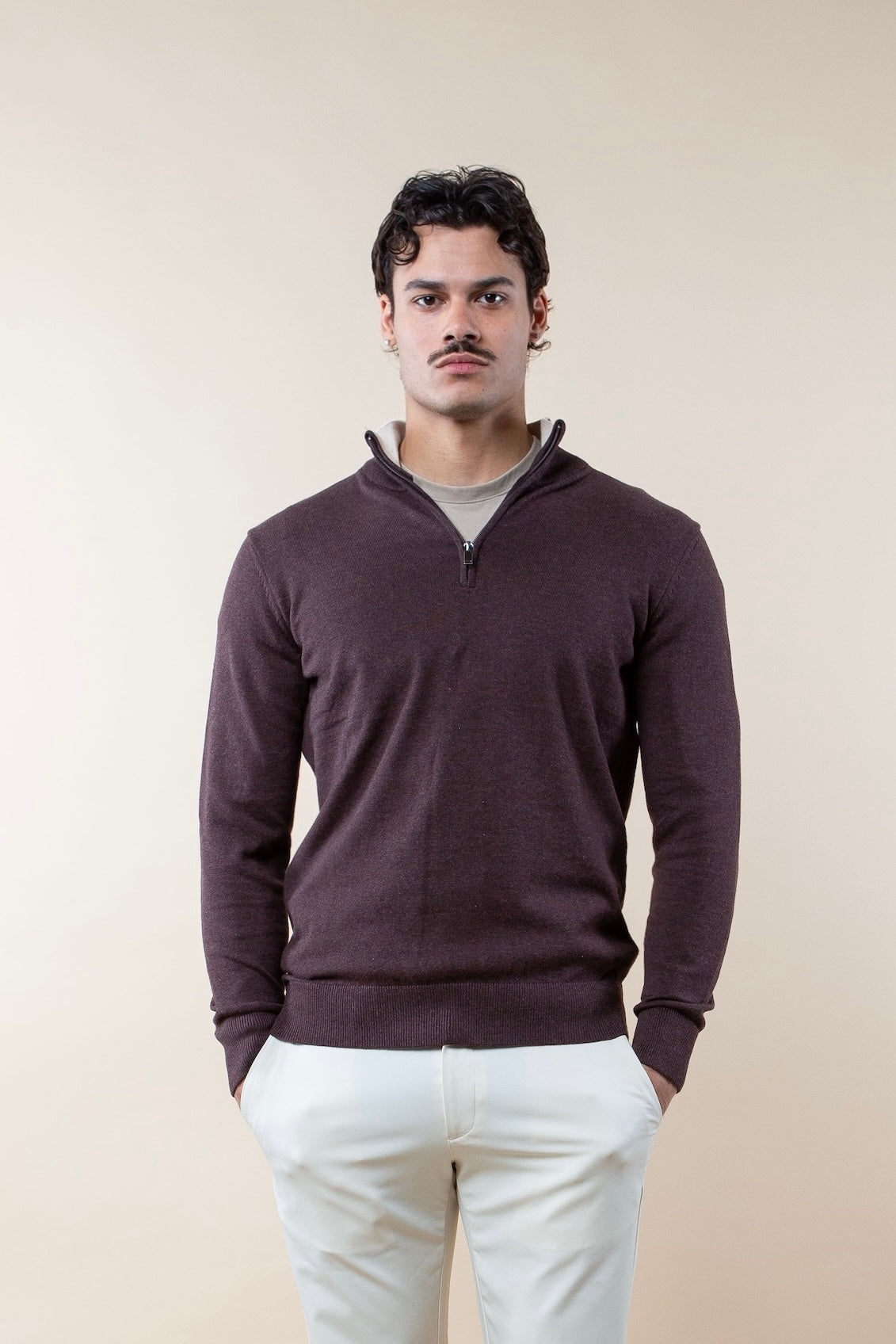 SIGNATURE HALF-ZIP SWEATER