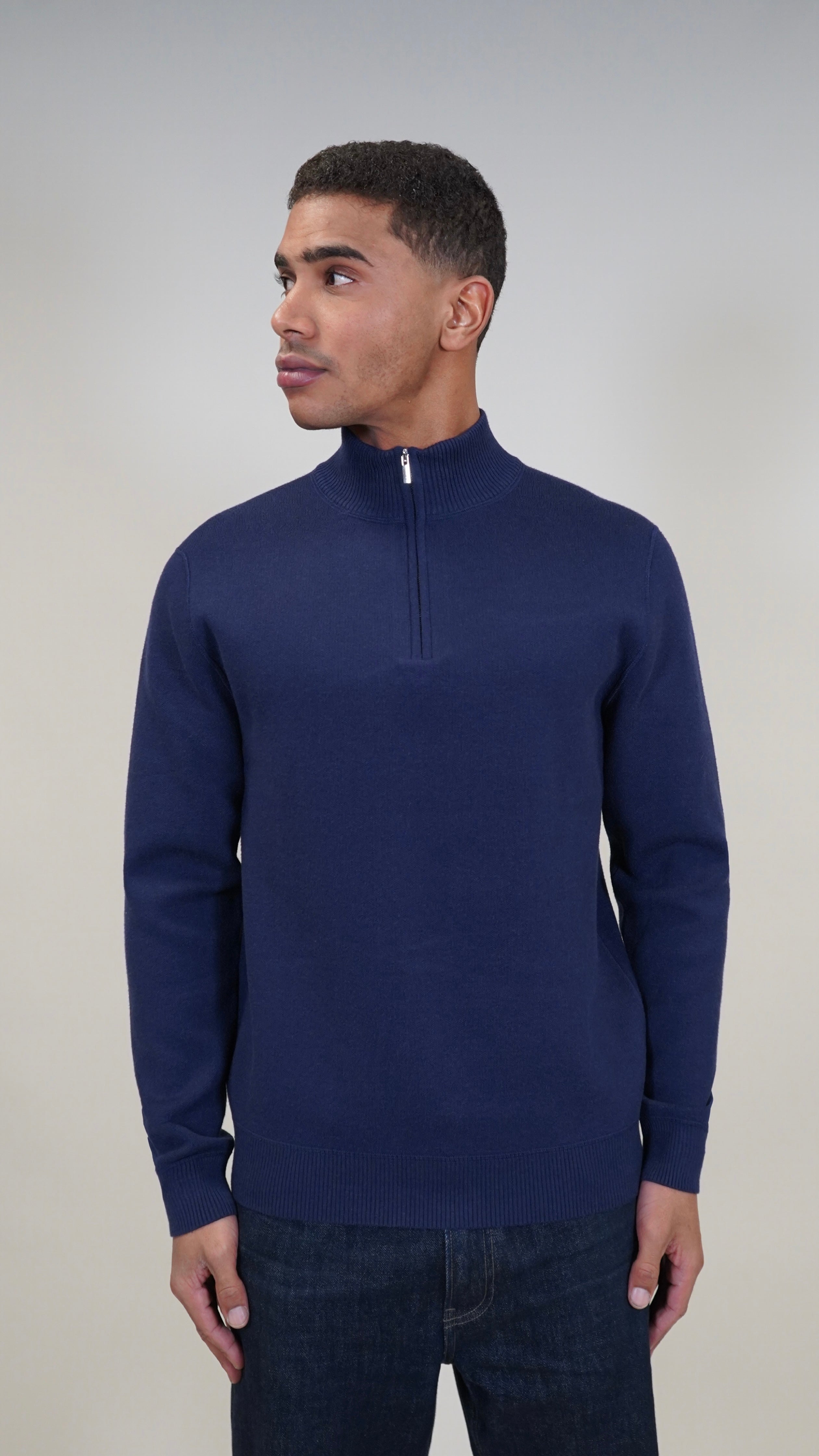 SOFT TOUCH KNIT HALF-ZIP