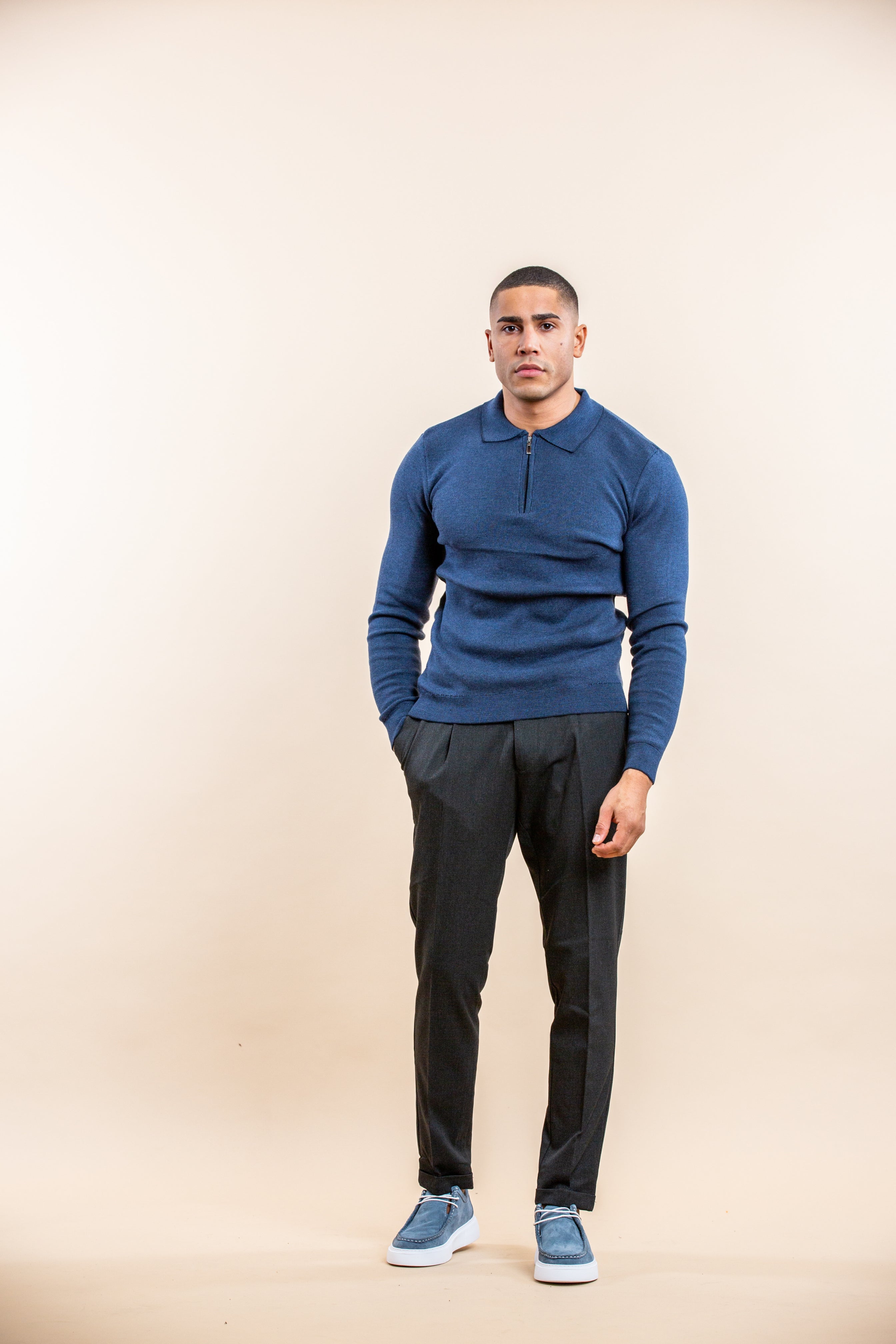 Fine Knit Longsleeve Polo
