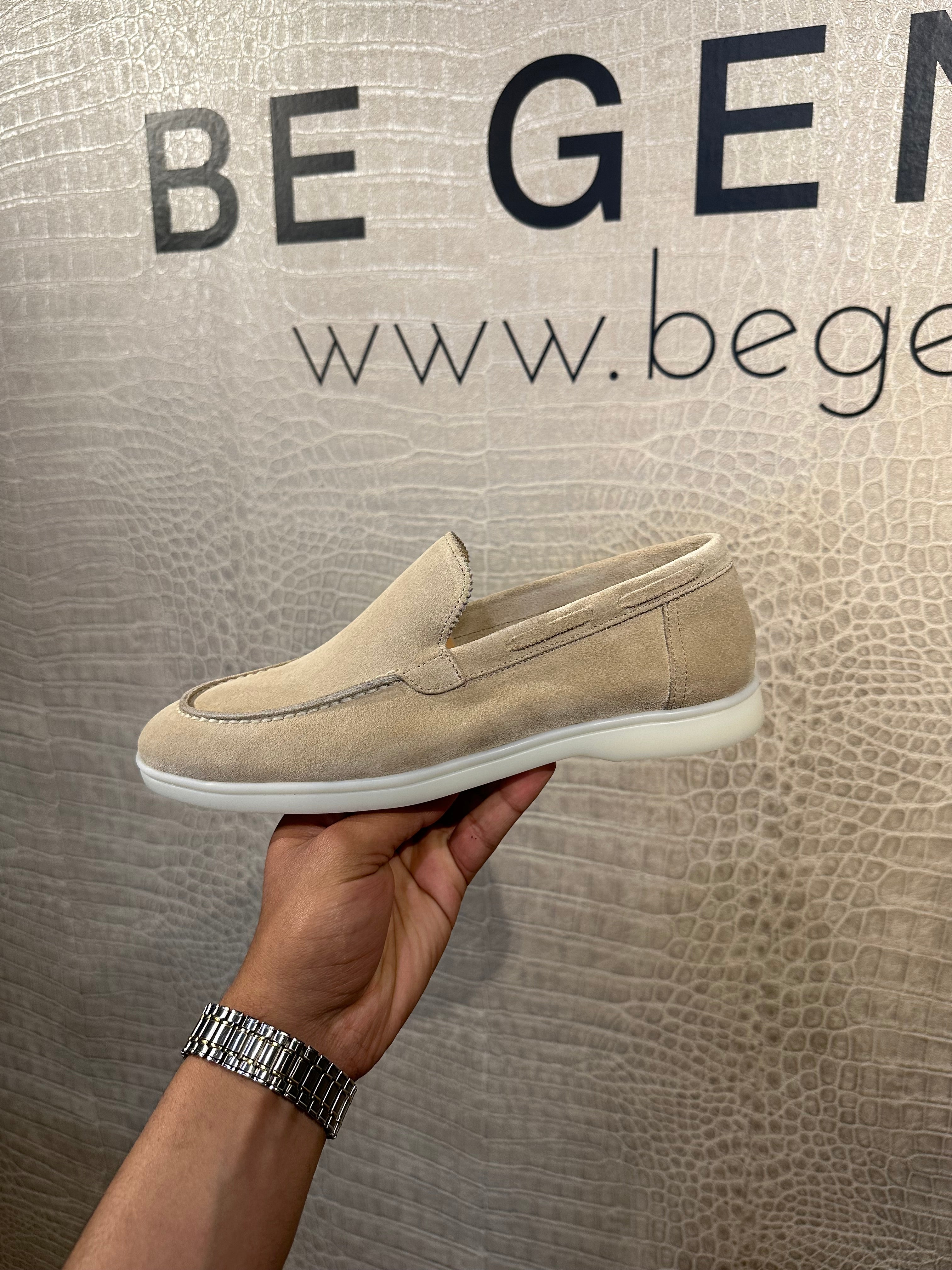 Slip-on Yacht loafers - Zandkleurig
