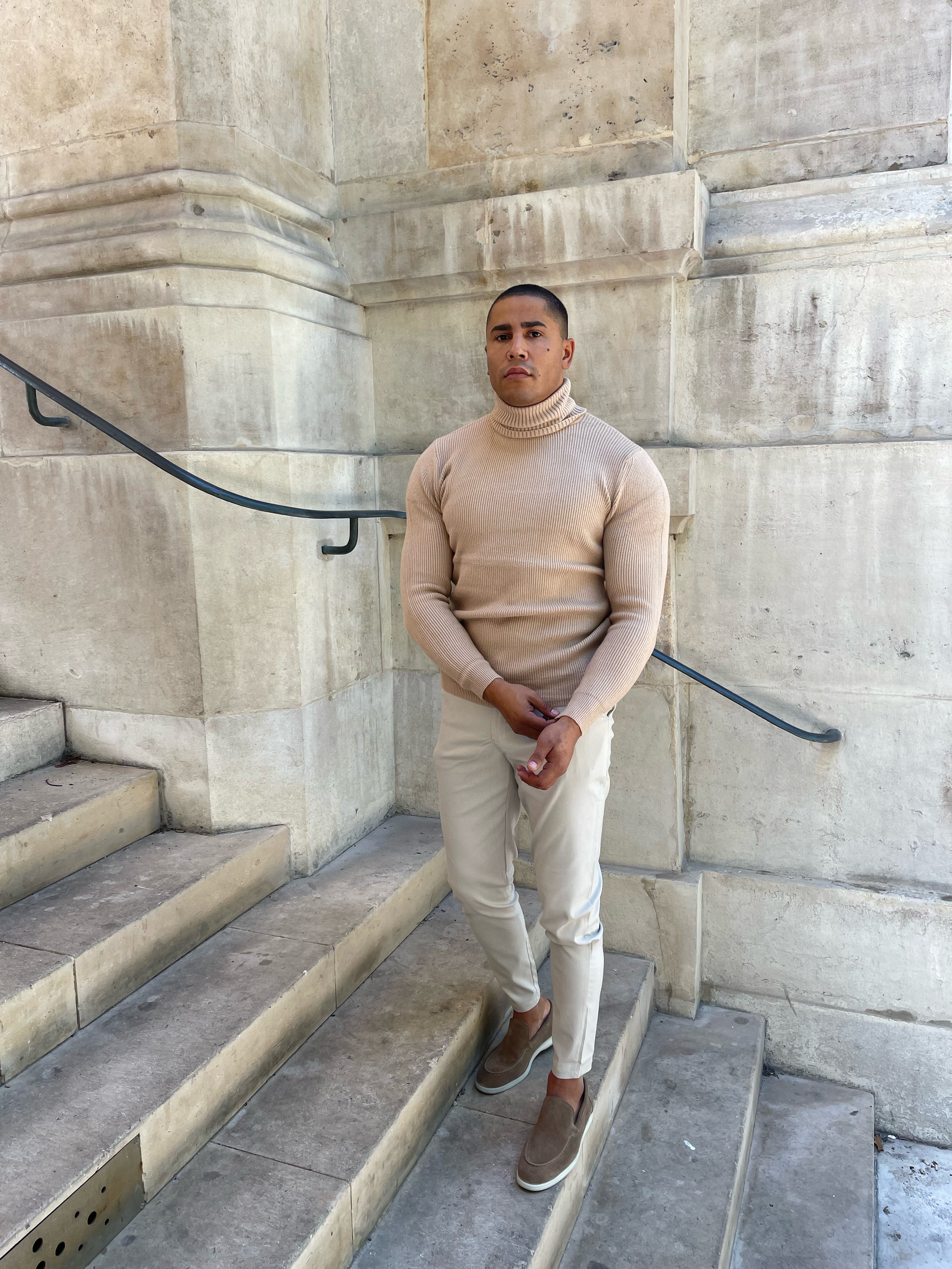 WOOL ribgebreide coltrui