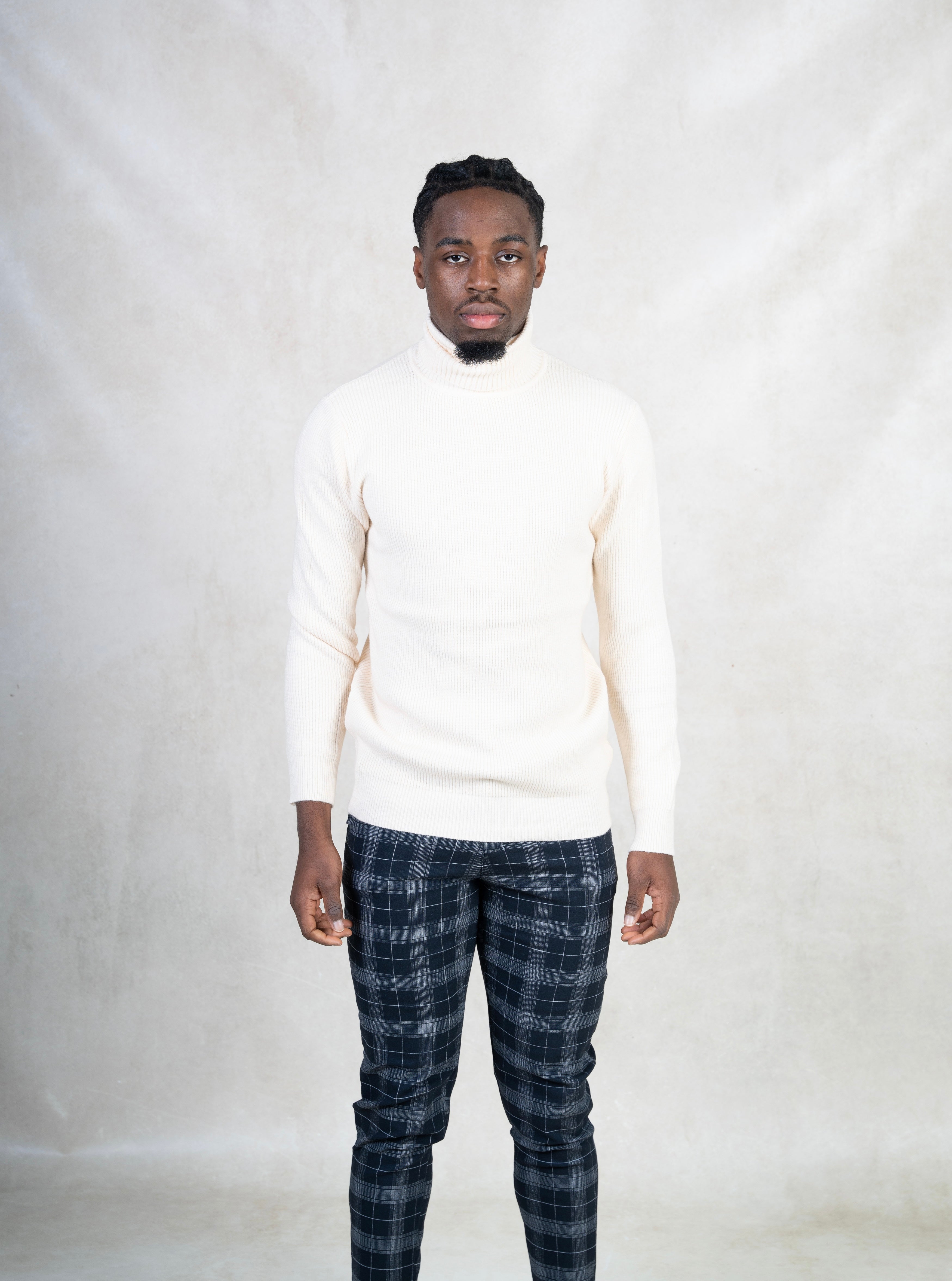 WOOL ribgebreide coltrui