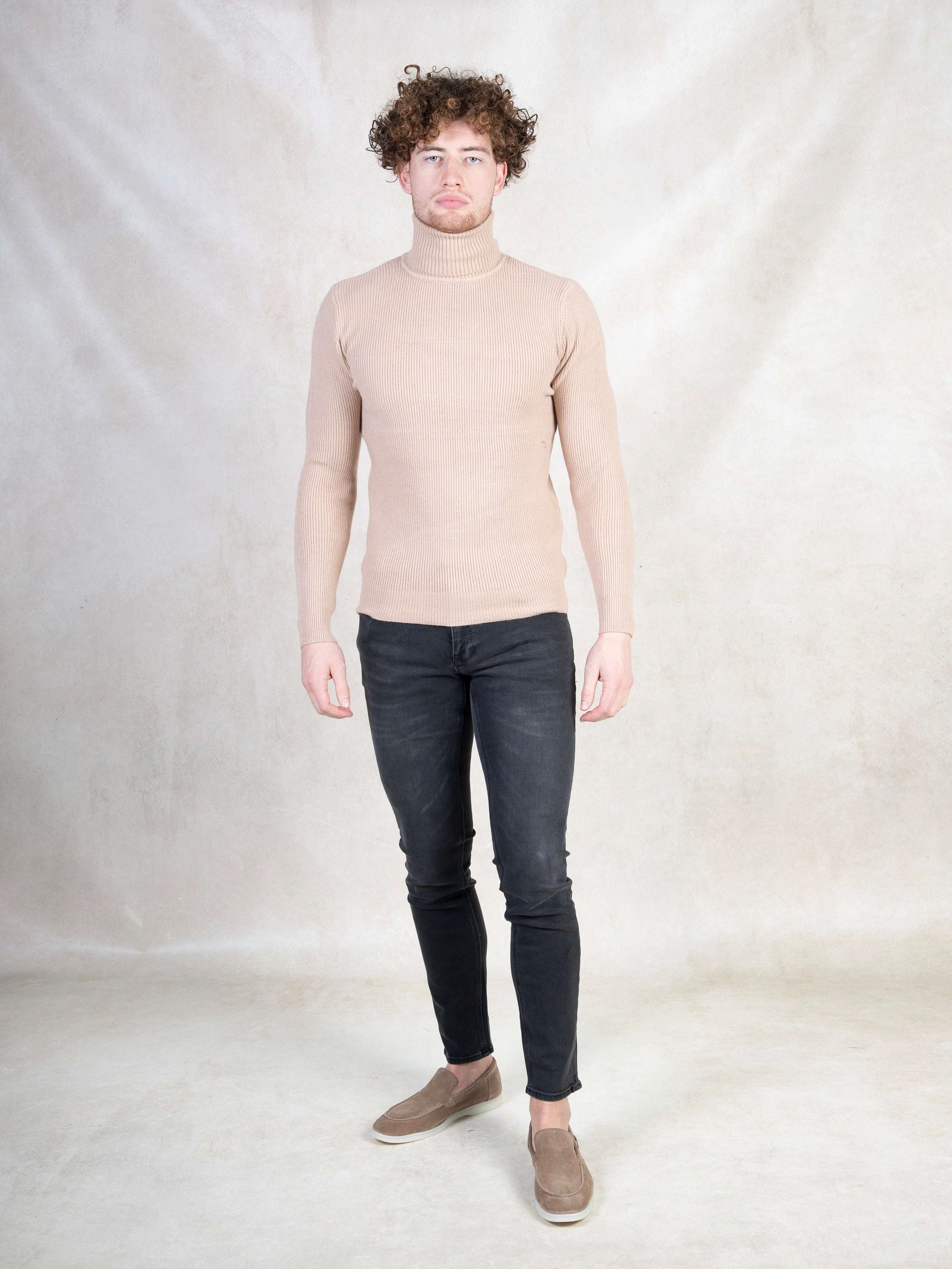 WOOL ribgebreide coltrui