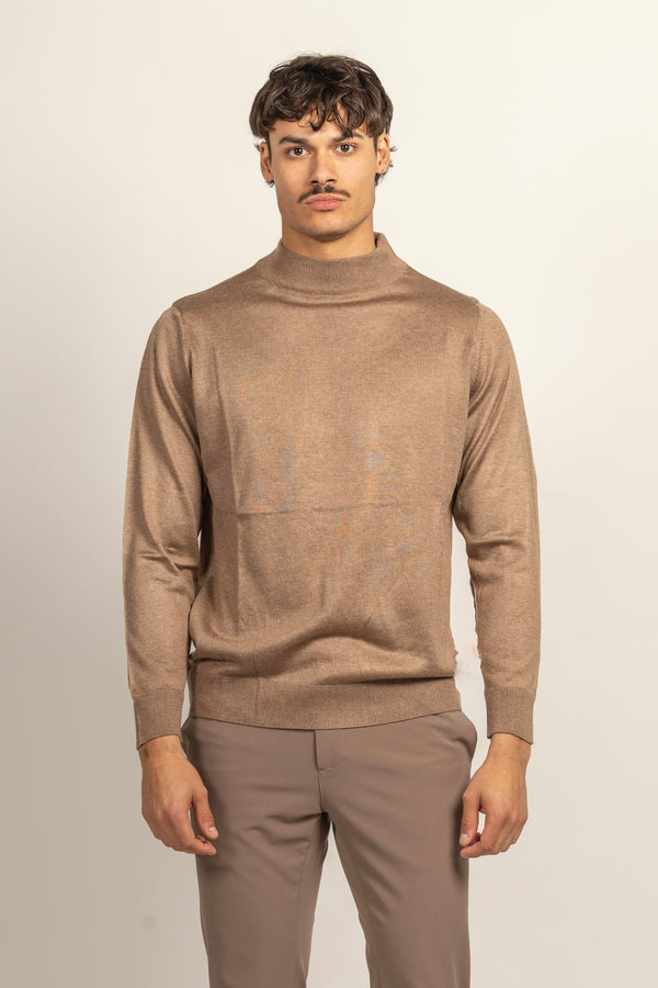 WOOL-BLEND Glans Turtle Neck