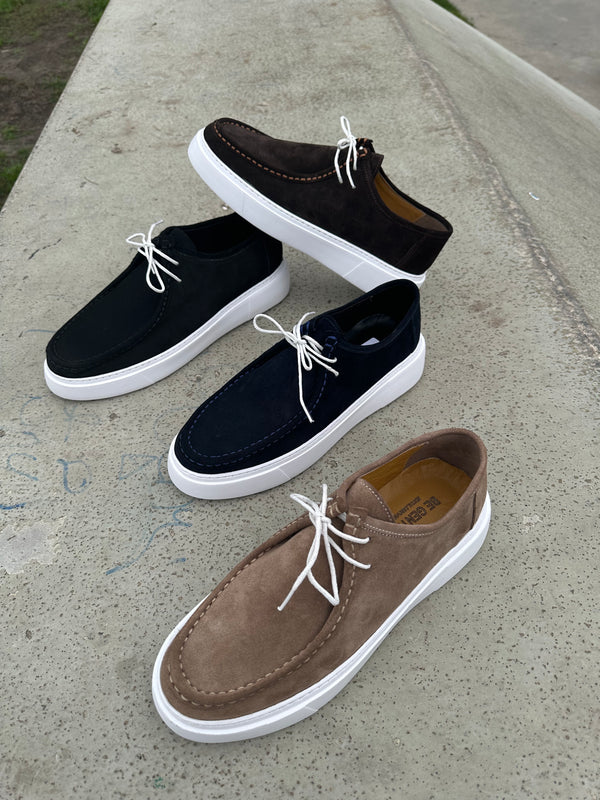 Suede Derby High Loafers