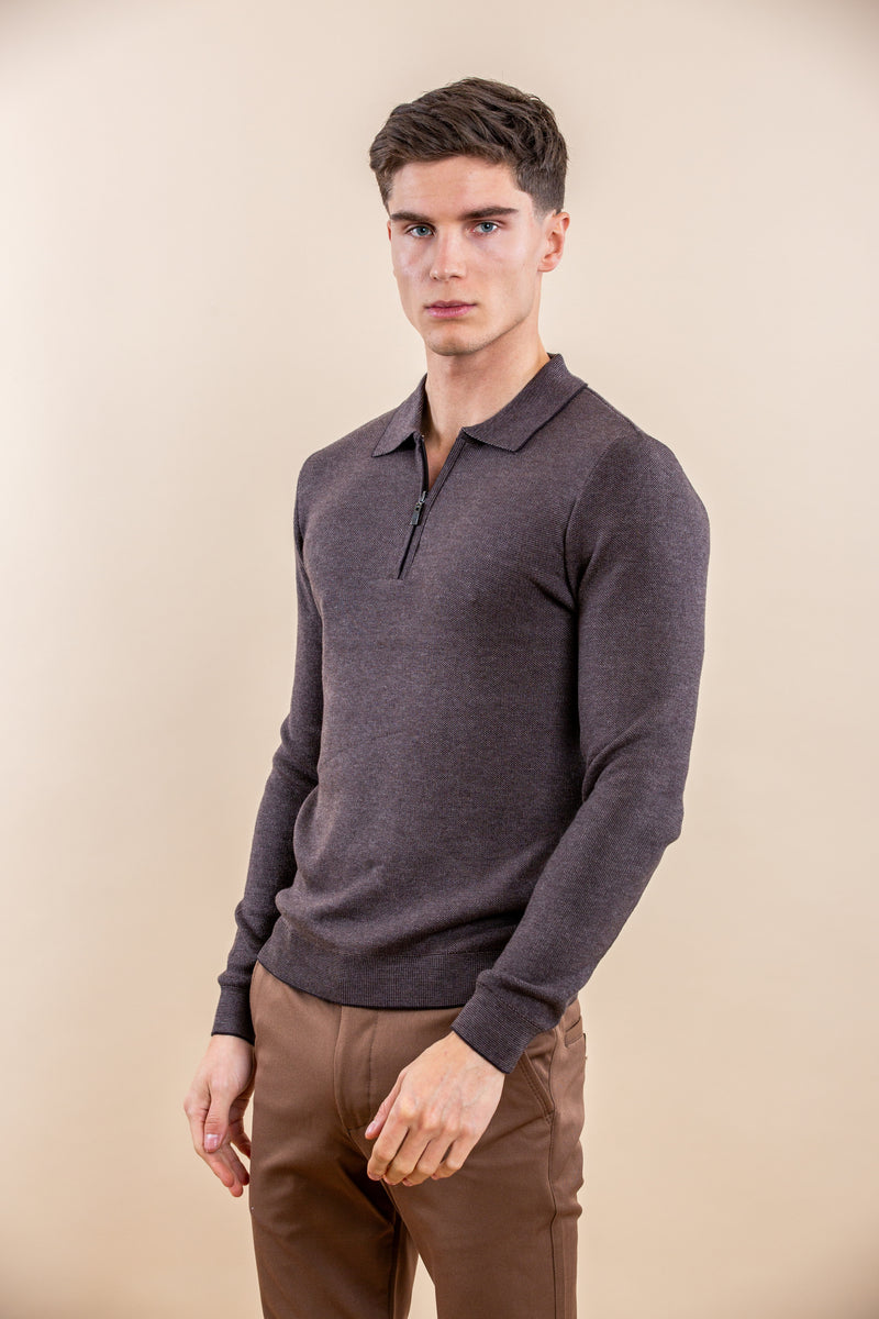 Fine Knit Longsleeve Polo