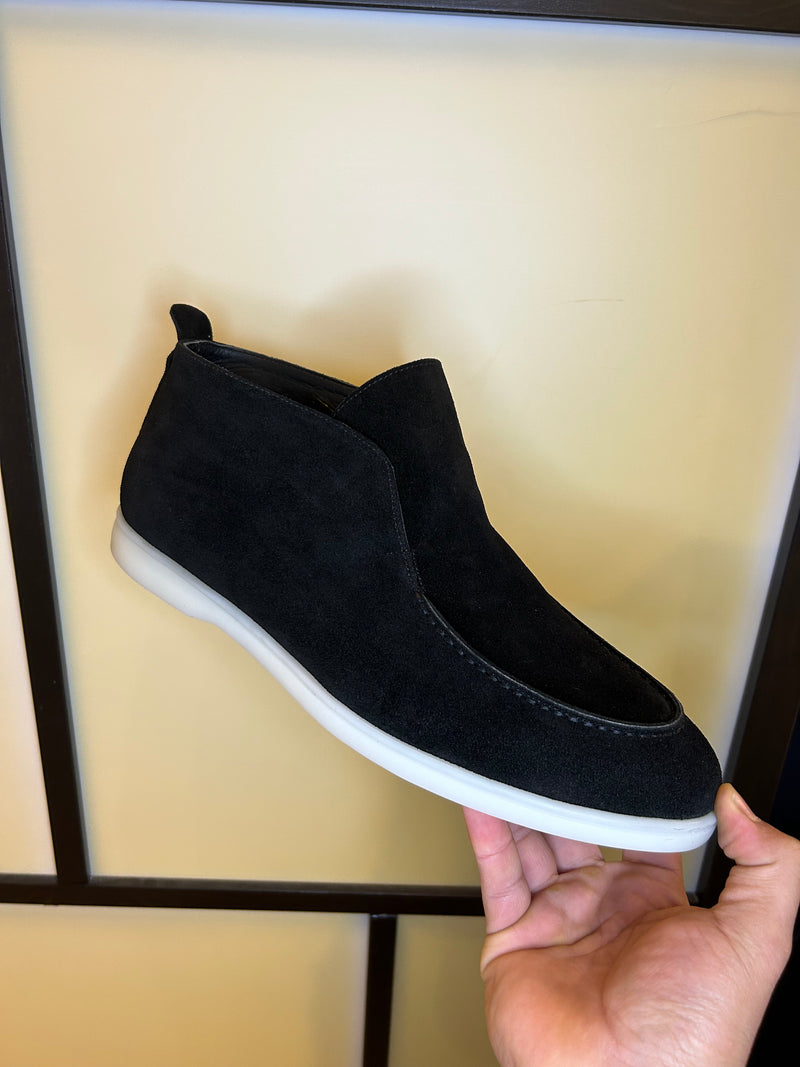 Slip-on Yacht loafers High - Zwart